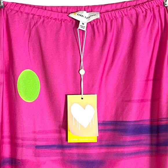NWT Kerri Rosenthal Ali Beach Skirt in Neon Pink Size Medium - Picture 4 of 10